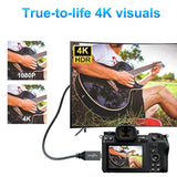 4K Micro Hdmi To Hdmi Cable 1Ft, High-Speed Full Hdmi To Micro Hdmi Braided Co