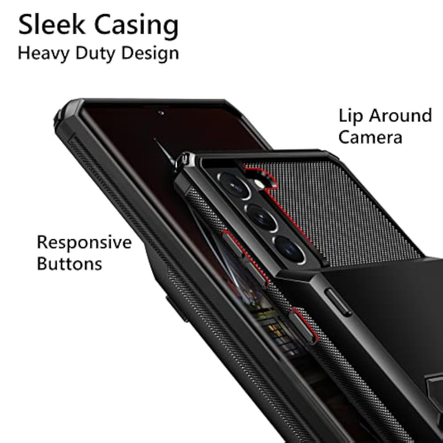 Samsung Galaxy S22 Plus Case with Wallet and Card Holder, Black