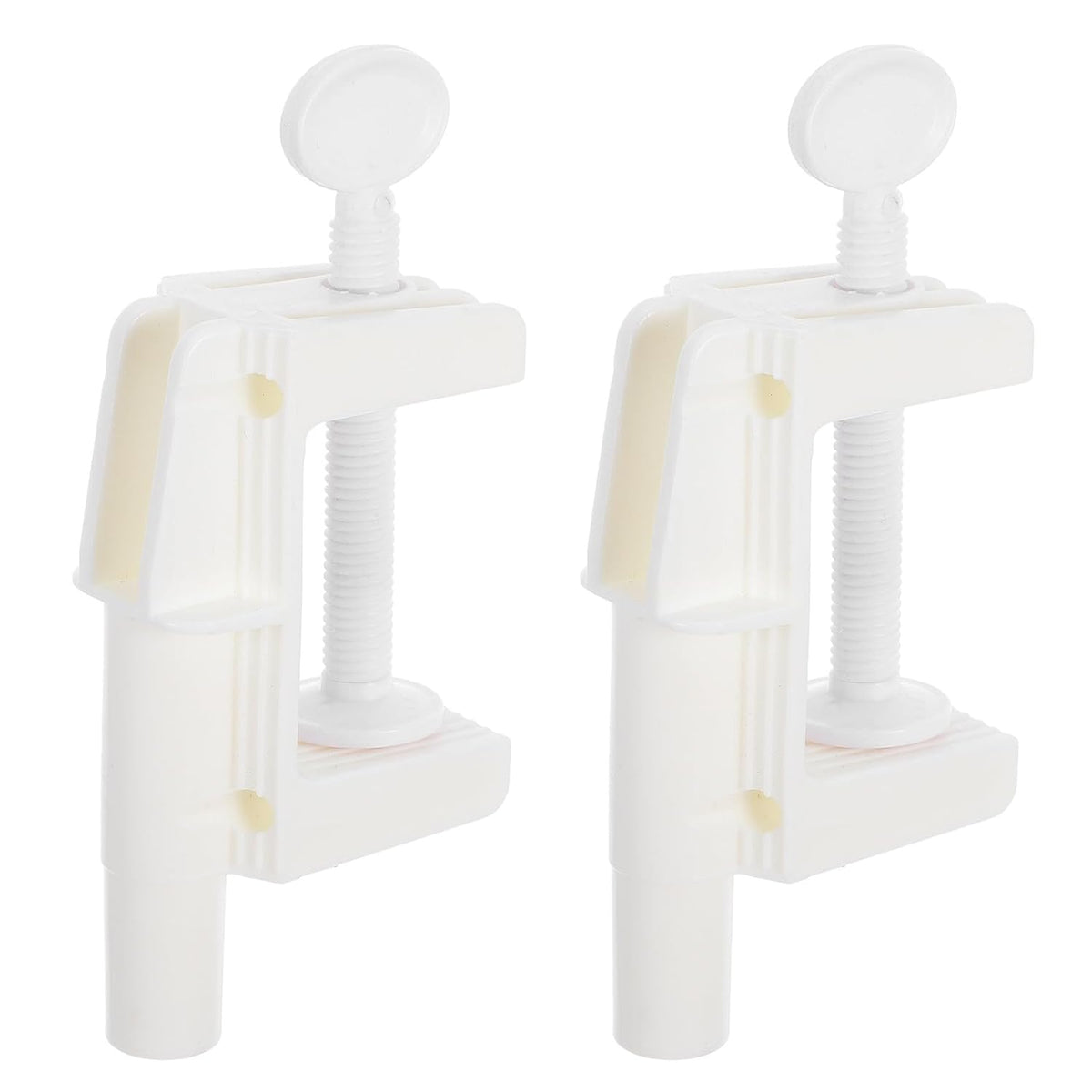 2Pcs Suite Party Table Clip Christmas Plastic Small Party Supplies Desk Clamp Base Dining Table Wreath Christmas Balloon Arch, Detachable Balloon Arch Holder With Adjustable Support, White
