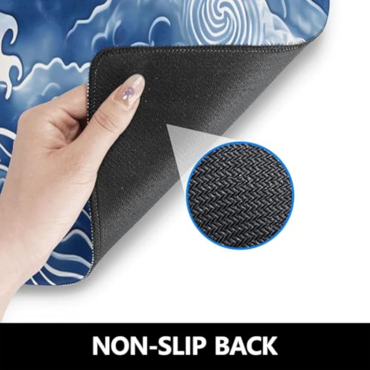 Cute Panda In Flower Field Gaming Mouse Pad, Colorful Floral Large Desk Mat For Computer, Extended Keyboard Laptop Mouse Pads 31.5×11.8In, Non Slip Rubber Mousepad For Office Decor