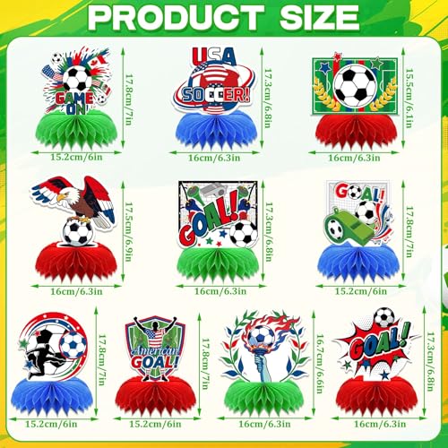 World Soccer Party Decoration Honeycomb Centerpieces Football