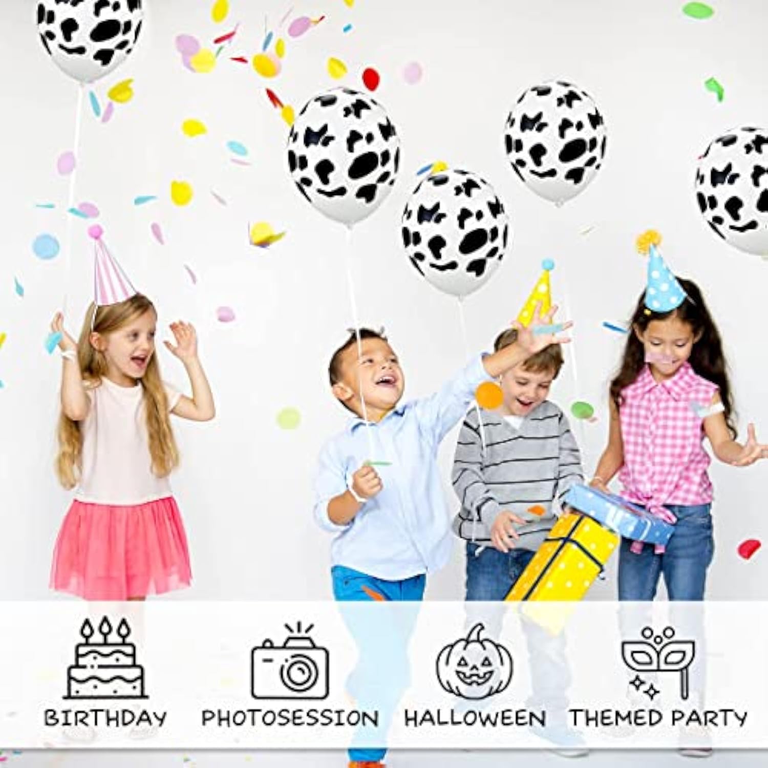 25 Pcs Cow Balloons Funny Cow Print Balloons For Cowboy Party Western Cowboy Theme Birthday Party Favor Supplies Decorations