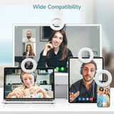 Portable Clip-On Selfie Ring Light with 3 Modes for Video and Makeup