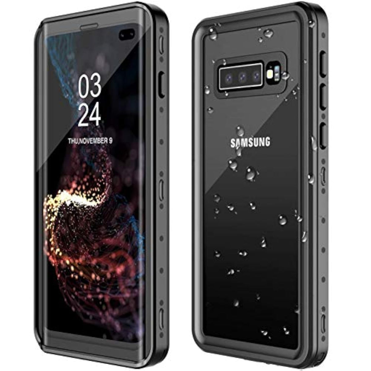 Samsung Galaxy S10 Plus Waterproof Case,S10 Plus Built In Screen Protector 360° Full Body Protective Shockproof Dirtproof Sandproof Ip68 Underwater 6.4 Black