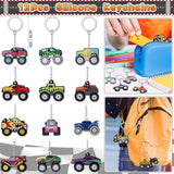 Monster Truck Party Favors Birthday Supplies For Boys Kids, Drawstring Bag Silicone Bracelet Keychain Tattoo Sticker Pinata Goodie Bag Stuffers Monster Truck Birthday Party Supplies Decor