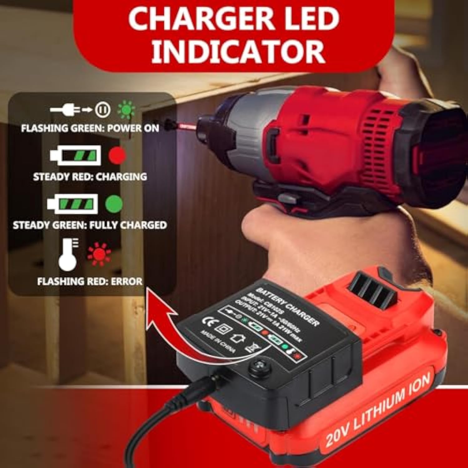 2Pack 20V 3.5Ah Replacement V20 Craftsman 20V Lithium Battery And Charger Kit For Cmcb202 Cmcb204 Cmcb206 Cmcb201 Cmcb100 Cmcb124 With Craftsman 20Volt Battery Charger