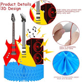 Music Guitar Honeycomb Centerpieces 13Pcs Guitar Birthday Party Table