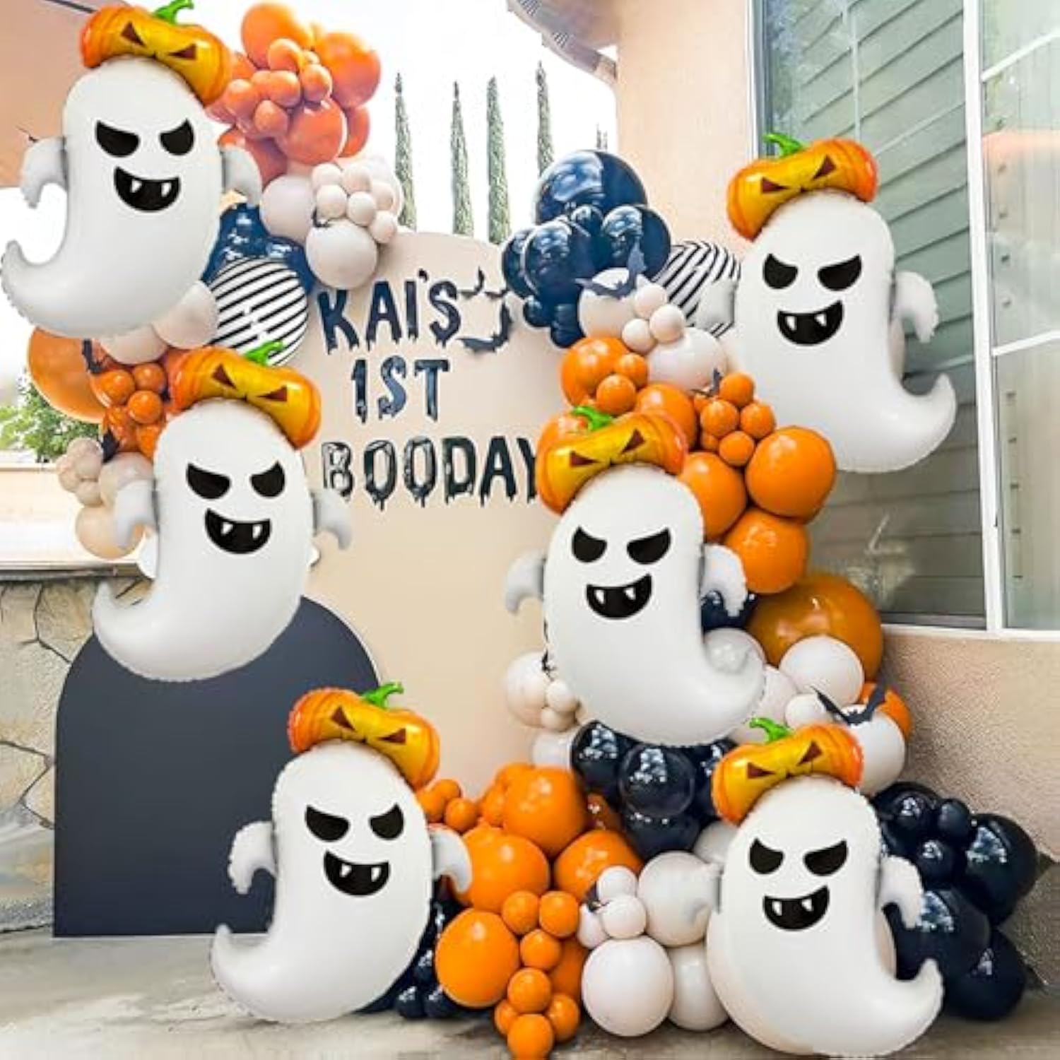 Halloween Foil Balloons: Pumpkin & Ghost Party Decorations (6pcs)