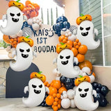 Halloween Foil Balloons: Pumpkin & Ghost Party Decorations (6pcs)