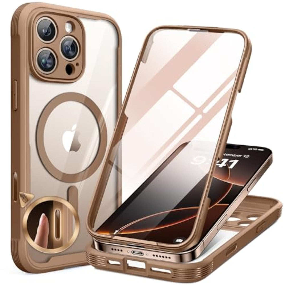 iPhone 16 Pro Max 6.9" Case, Full-Body Bumper, Glass Screen & Camera Control