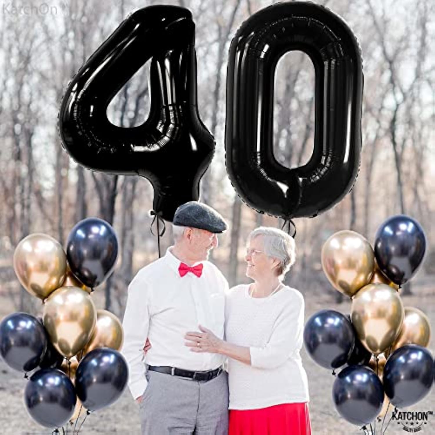 , Giant Black 40 Balloon Numbers - 40 Inch | 40Th Balloons For Men, 40Th Birthday Balloons | Happy 40Th Birthday Decorations For Men, Women | Black Birthday Decorations