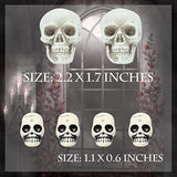 21Pcs Gothic Rose Skull Cake Topper Black Butterfly Till Death Do Us Part Decor