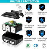 2Pack 6000 Mah 18V Battery Replacement For Makita 18V Battery Bl1860B Bl1850B Bl1815 Bl1840B Bl1815, Compatible With Makita 18V Charger And Cordless Power Tool