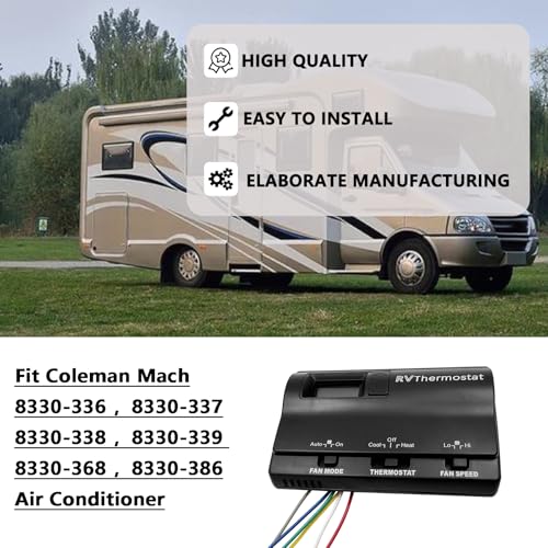 83303862 Rv Digital Thermostat, Heat/Cool T-Stat Wall Thermostat Fit For Coleman Mach 8330-336 337 338 339 368 386 Air Conditioner 83303362