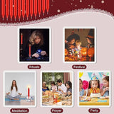 Red Candles Set Of 24, 4" Red Spell & Chime Candles, Unscented Mini Taper Candle For Witchcraft, Wiccan Altar, Magic Tools, Rituals, Prayer, Meditation And Christmas Party Decoration