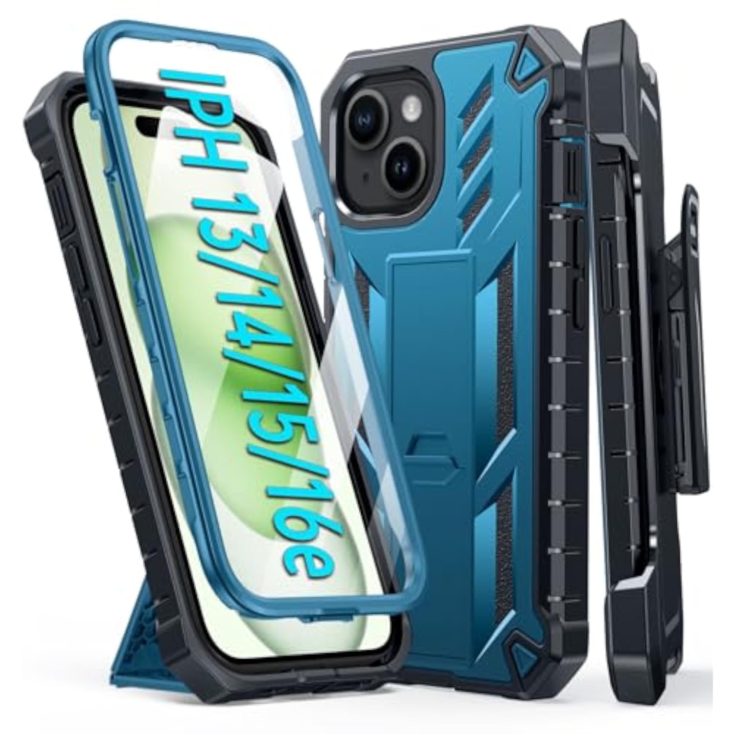 iPhone 15 Case with Belt Clip and Built-in Screen Protector for Protection and Convenience