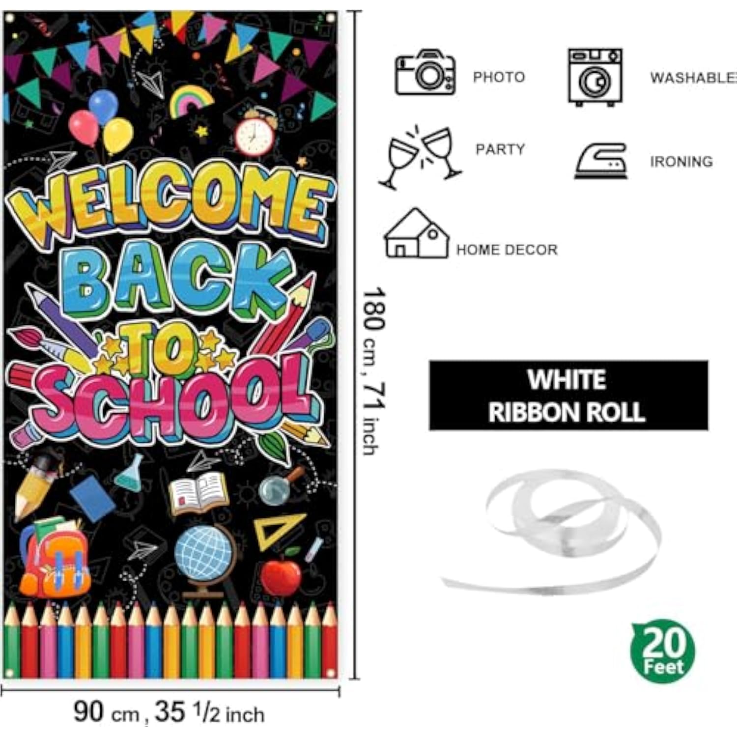 Welcome Back To School Door Banner, Back To School Decorations Banner For Classroom Door Decorations, First Day Of School Door Banner