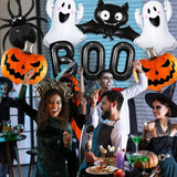 Halloween Balloon Set: Ghost, Bat, Spider, Pumpkin - Spooky Party Decor