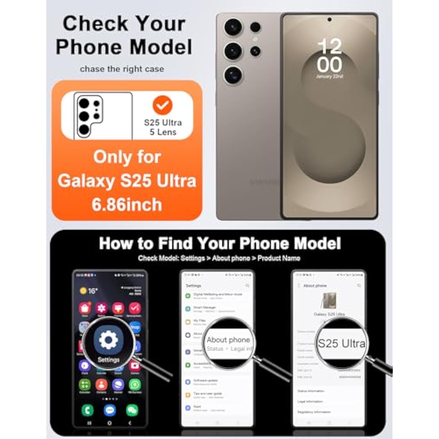 For Samsung Galaxy S25 Ultra Case Wallet Rfid [Cards Holder][Camera Cover][Edge Raised] Full Body Rugged Shockproof Silicone Protective Phone Case For Galaxy S25 Ultra 6.9" 2025(Black)