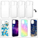 4 Pieces Clear Diy Phone Case Compatible With Iphone 12/12 Pro 6. 1 Inch Transparent Epoxy Resin Anti-Slip Mobile Phone Junk Cases Including 2 Hard Shells And 2 Soft Shells