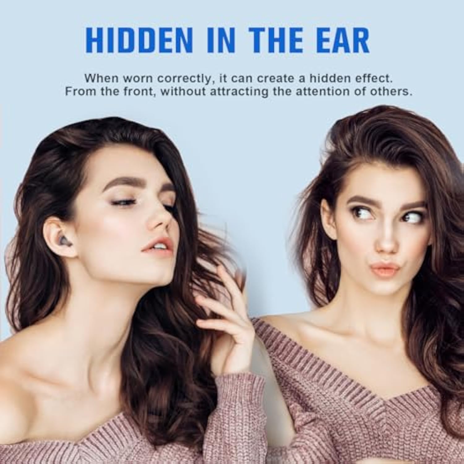 Invisible Smallest Mini Earbuds Wireless Bluetooth Ear Buds For Small Ears Canals, Discreet Low Profile Spy Earpiece Wireless Tiny Micro Hidden Earbuds With Microphone Small Headphones For Work-Beige