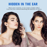 Invisible Smallest Mini Earbuds Wireless Bluetooth Ear Buds For Small Ears Canals, Discreet Low Profile Spy Earpiece Wireless Tiny Micro Hidden Earbuds With Microphone Small Headphones For Work-Beige