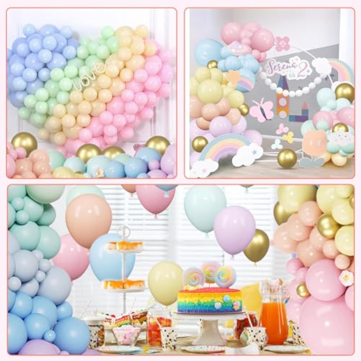 181Pcs Pastel Balloon Arch Pastel Rainbow Balloon Garland Kit For Birthday Wedding,Gold Party Decoration Globos Para Decoration De Fiestas