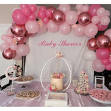 Pink Balloon Arch Kit, 140Pcs Pastel Light Metallic Pink And White Balloons With Pink Confetti Balloon Garland Kit For Birthday, Wedding, Engagements, Baby Shower, Anniversary Party Decoration