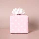 Reversible Wrapping Paper Roll - Mini Roll - Baby Girl Pink Pattern Great For Baby Shower, Birthday, Party - 17.5 Inches X 32.8 Feet