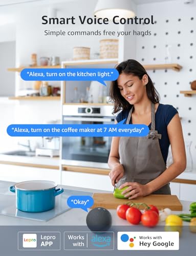 P1 Smart Plug Mini 15A, Smart Wifi Bluetooth Outlets Work With Alexa & Google Assistant, Voice/App Control, Safety Lock, Schedule & Group Controller, 2.4G Wifi Only, Etl & Fcc Certified, 4-Pack