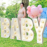2.4FT Foam Board Marquee Letters BABY Kit: DIY Baby Shower Decor