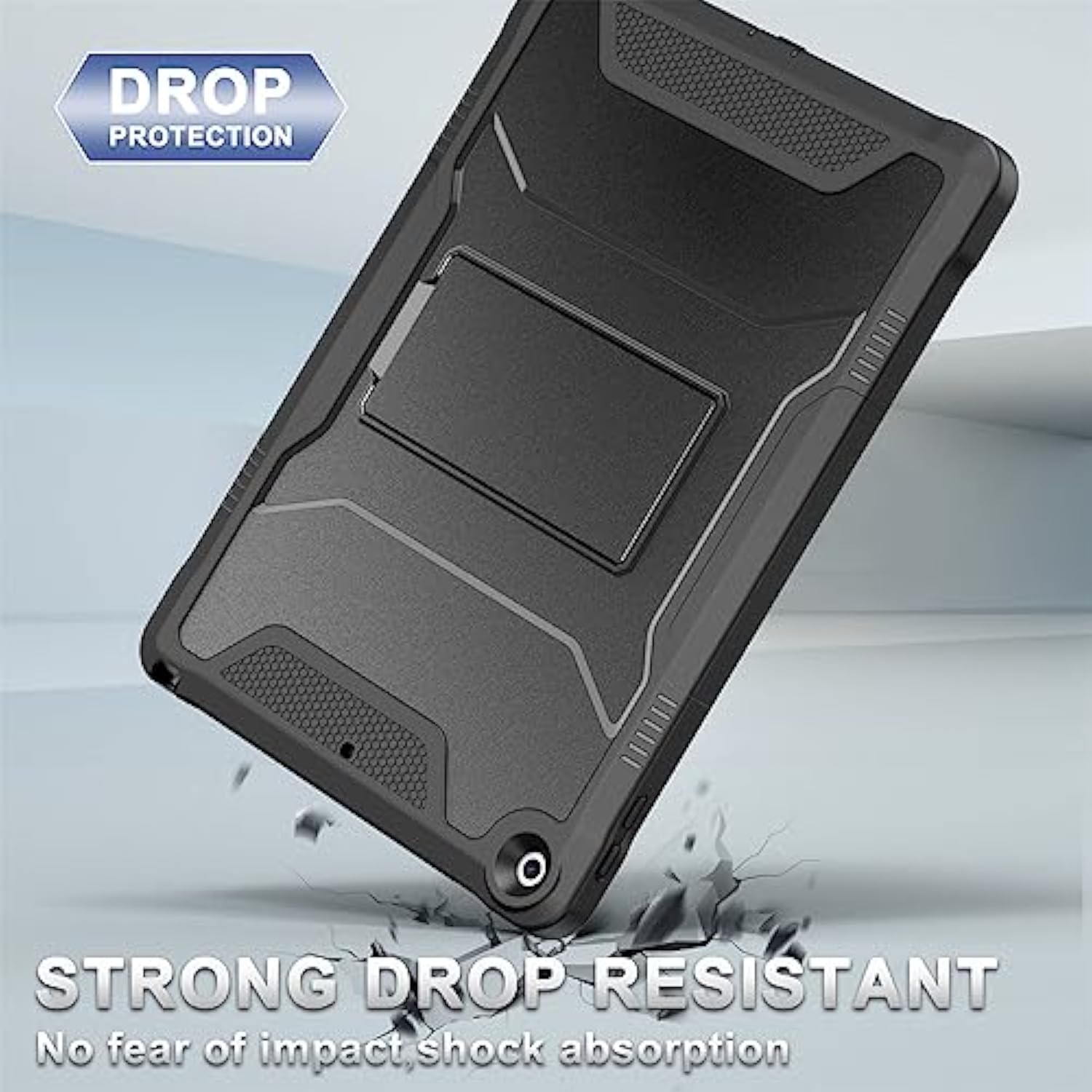 Case For Ipad 9Th/8Th/7Th Generation 10.2-Inch (2021/2020/2019 Release), With Built-In Screen Protector And Kickstand, Rugged Full Body Protective Cover For Ipad 10.2 Inch - Black