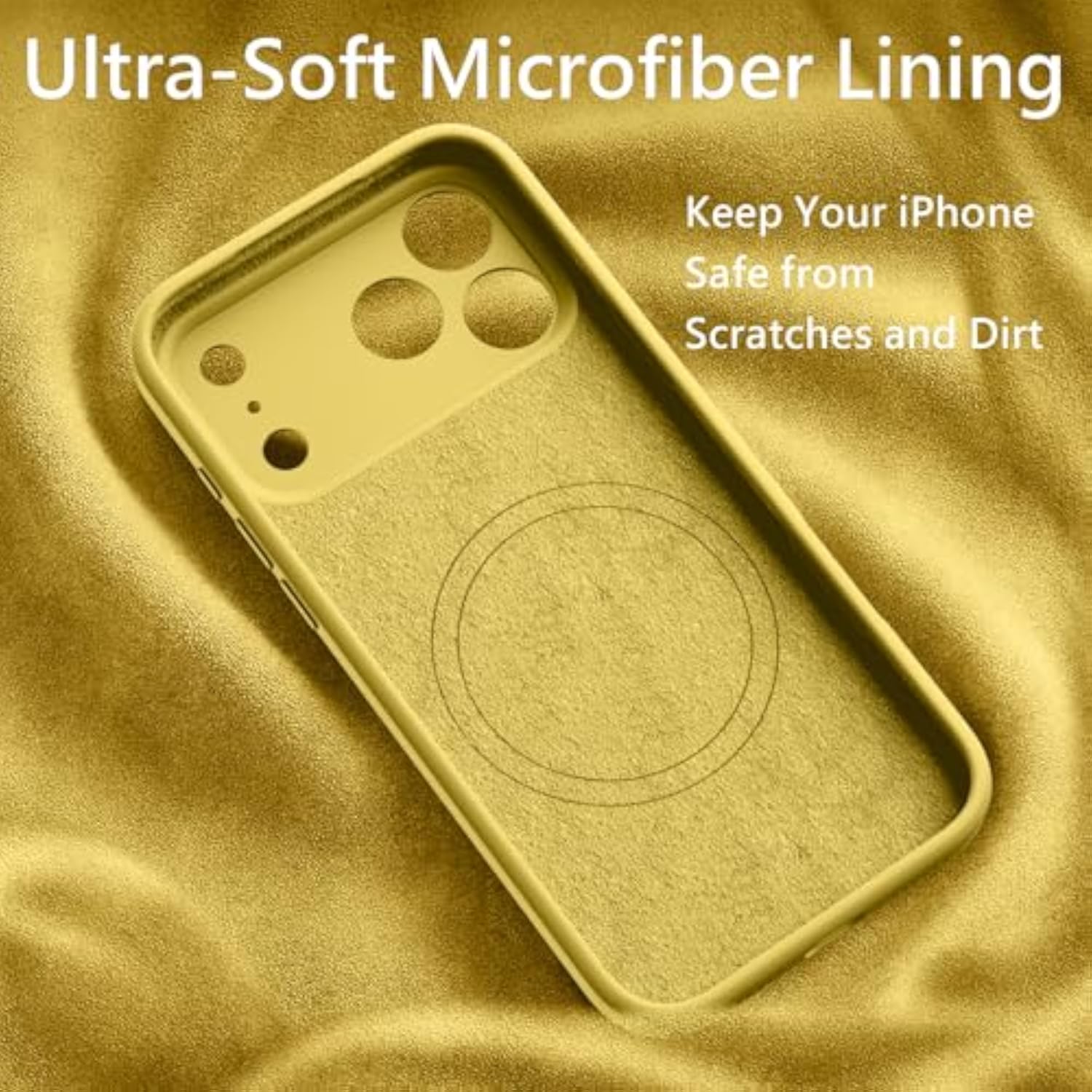 Magnetic Phone Case for iPhone 17 Pro Max, 6.9" Yellow