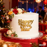 Happy New Year 2026 Gold Acrylic Cake Topper Party Decor