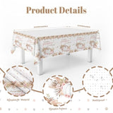 3 Pack Little Pumpkin Tablecloth, Disposable Plastic Boho Fall Baby Shower Table Cloth Rectangle 54X108 Inch, Pinktable Cover For Girl Shower Party Favors Table Decor Supplies