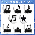 8 Pack Music Notes Honeycomb Centerpieces Musical Party Decorations Music Notes Silhouette Table Toppers For 1950'S 60S 70S 80S Birthday Party Decorations