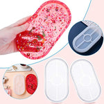 Oval Rolling Resin Tray Mold Silicone Resin Epoxy Casting With Edges Creative Jewelry Making Mold Holder Container Plates For Diy Craft Office Home Decor Supplies(3 Pieces)