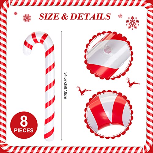 32 Pcs Christmas Candy Cane Balloons Foil Lollipop Swirl Party