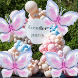 6 Pieces 39 Inches Purple Butterfly Balloons - Large Gradient Butterflies Foil Mylar Balloons For Birthdays, Garden, Spring Decorations, Butterfly-Themed Event, Baby Shower, And Wedding Party Supplies