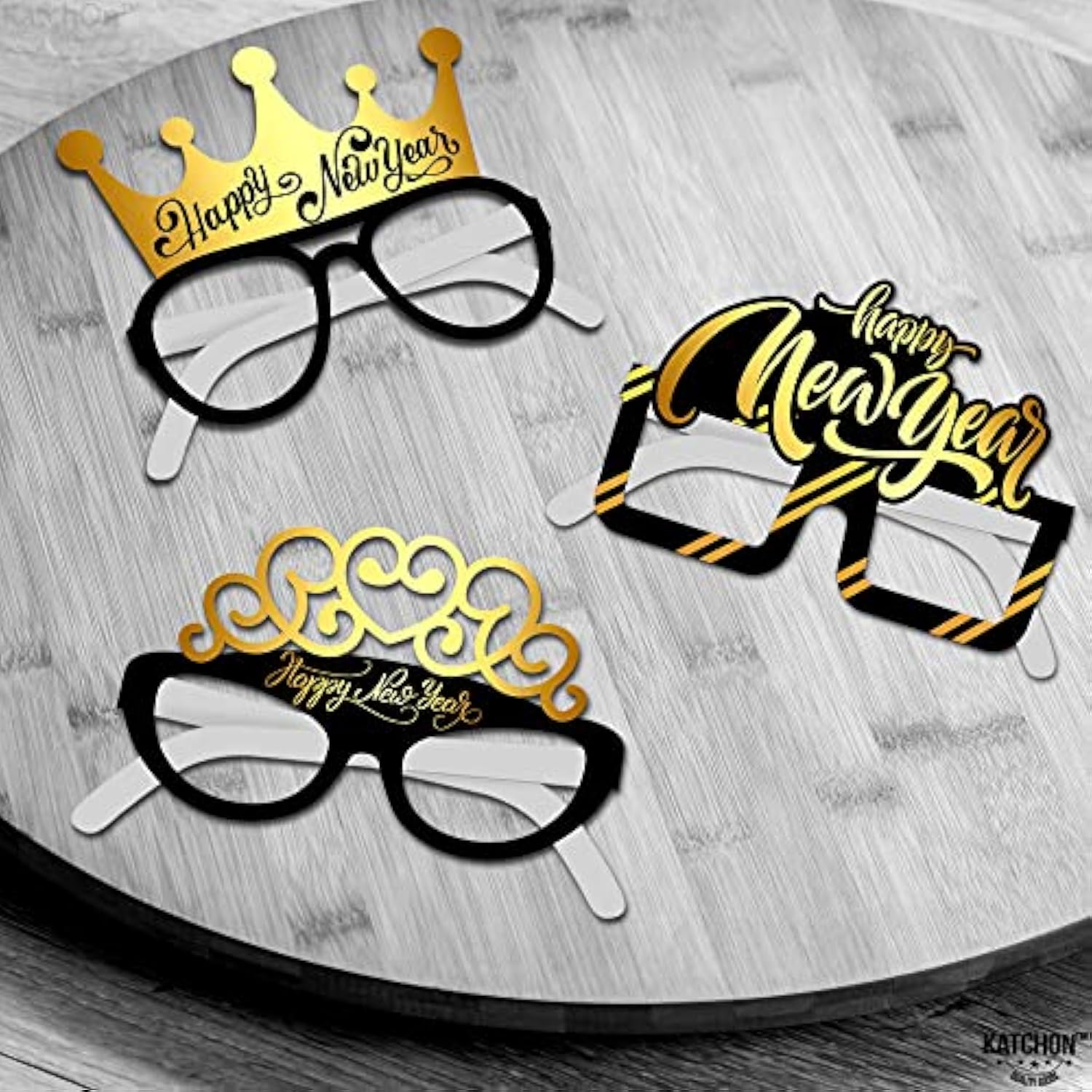 12 Pcs 2026 New Year Eyeglasses Party Supplies