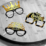 12 Pcs 2026 New Year Eyeglasses Party Supplies