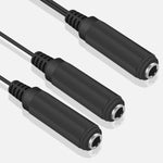 Guitar Y Cable, 6.35Mm 1/4 Inch Mono Ts Female To 2X6.35Mm 1/4 Inch Mono Ts Female Y Splitter Cable 20Cm/8Inch (635F-2Fmts)