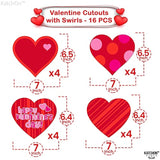 Huge Valentines Hearts Decorations - Pack Of 30, No Diy | Hanging Swirls For Valentine'S Day Decor