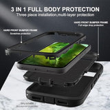 For Google Pixel 8A Case, Military Grade 3 In 1 Heavy Duty Shockproof/Drop Proof/Dust Proof Case With 2Pcs Tempered Glass Screen Protector (Black/Black)