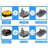 V6 Battery Adapter For V6 Battery, For Convert Dewalt 20V Battery Or Milwaukee 18V Battery To V6 Battery, Converter For Dc62 Sv03 Sv04 Sv09 Dc59 Vacuums (Adapter Only)