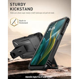 Motorola Moto G 5G 2025 Rugged Case with Kickstand and Screen Protector, Black