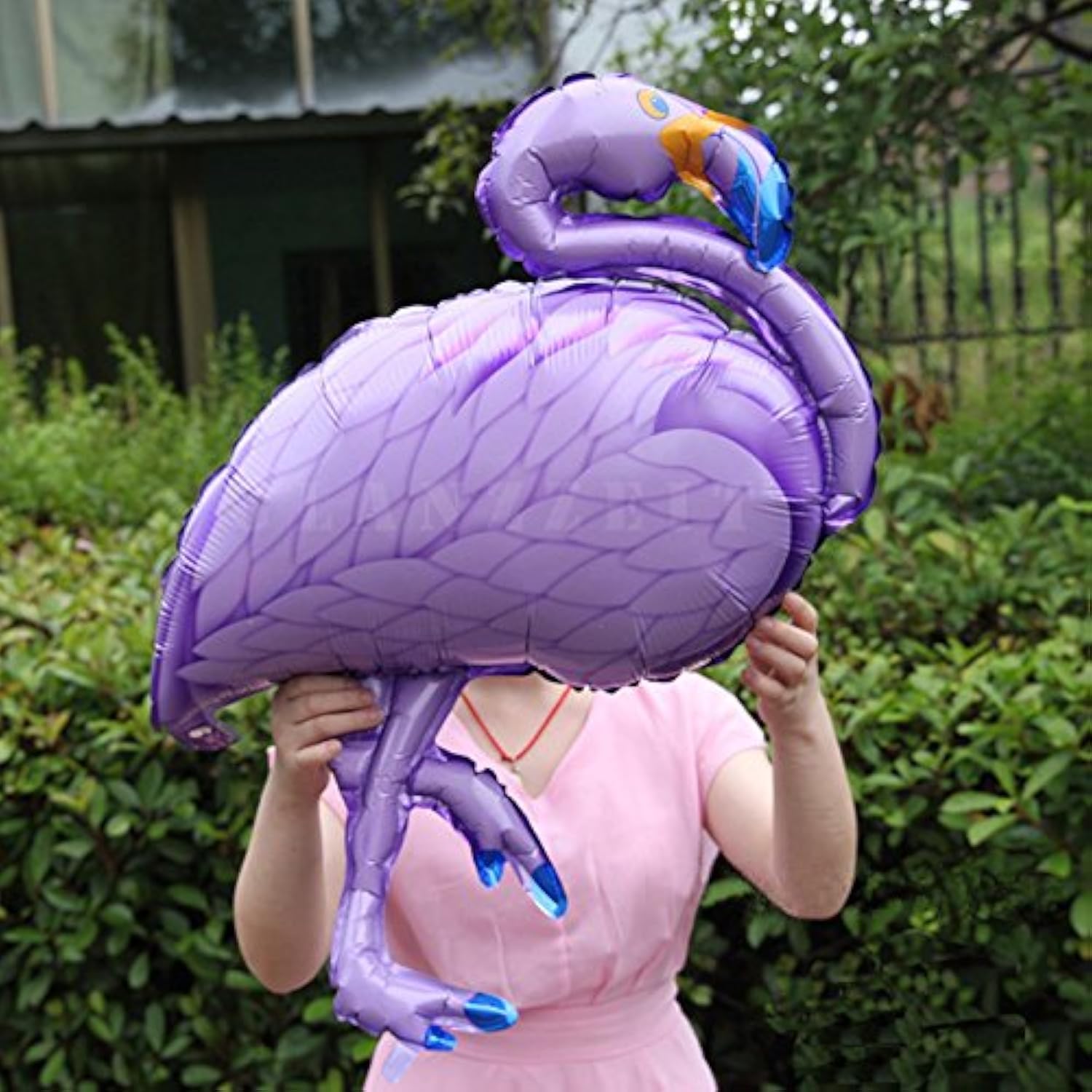30 Inch Flamingo Balloons Animal Mylar Foil Decor Balloons For Baby Shower Bridal Shower Birthday Party Hawaiian Luau Party | Air Filling Only (Purple)