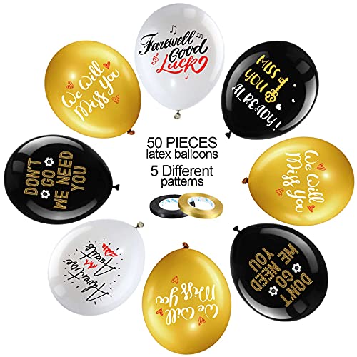 50 Pcs Going Away Party Balloons We Will Miss You Decor 12 Inch