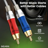 GearIT Dual 2 XLR Female to Dual 2 RCA Male Cable (20ft) 2-XLR to 2-RCA Female