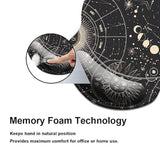Mouse Pad With Wrist Support, Non Slip Mousepad Wrist Rest For Office, Computer, Laptop & Mac- Durable & Comfortable & Lightweight Ergonomic Support Mouse Mat Moon Stars